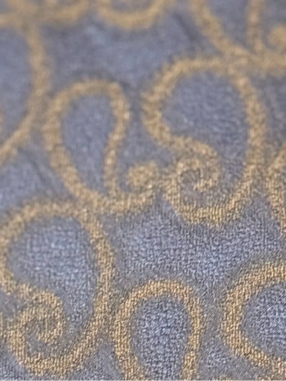 Giorgio Armani Silk Necktie Navy Scrollwork Print Vintage Italy Men